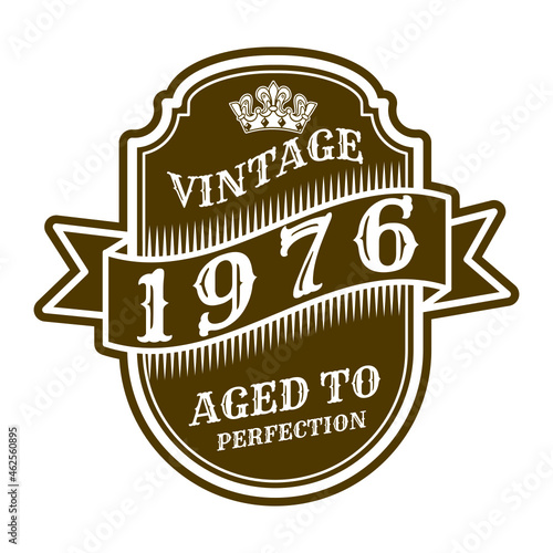 vintage 1976 Aged to perfection, 1976 birthday typography design for T-shirt