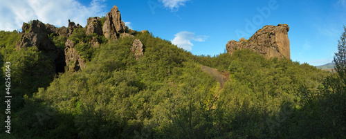 Rock formation at Husadalur in Porsmörk, Iceland, Europe
 photo