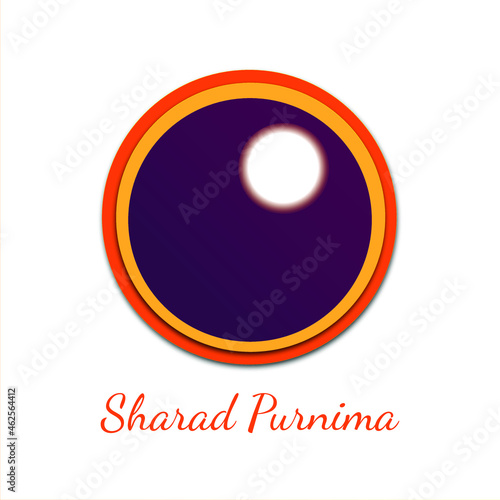 Sharad Purnima is a harvest festival celebrated on the full moon day,vector illustration. photo