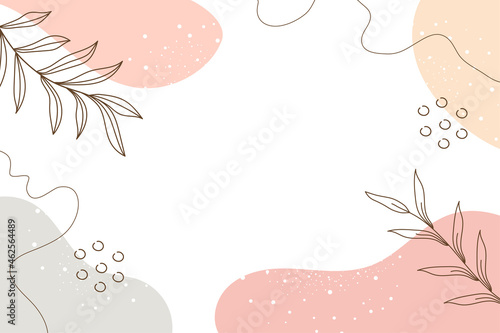 Hand drawn minimal floral background
