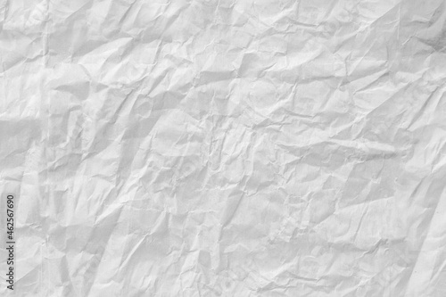 White paper sheet texture background with crumpled wrinkled and rough pattern, empty blank paper page