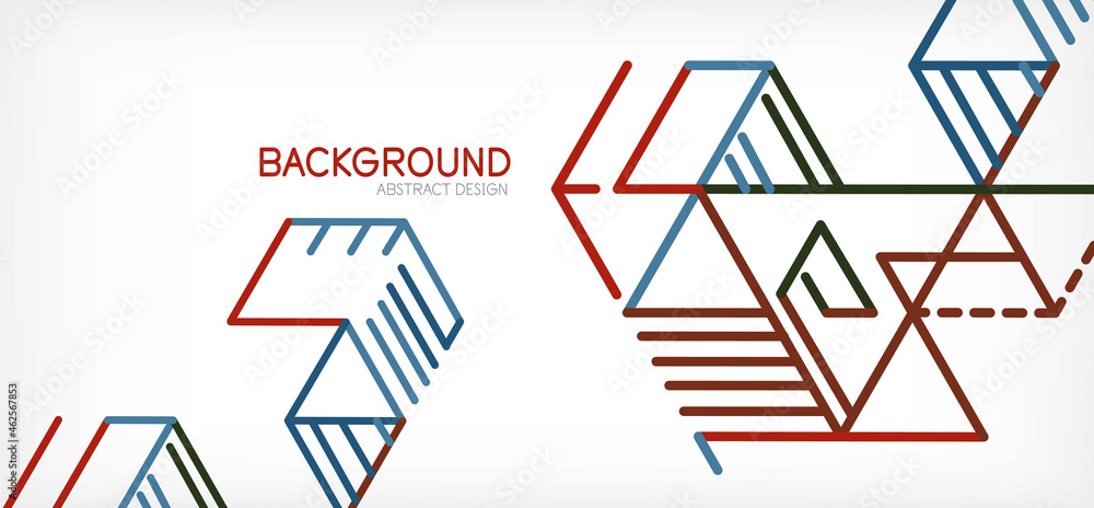 Abstract background. Color lines on white background. Linear abstract composition. Techno or business concept for wallpaper, banner, background, landing page Abstract background. Color lines on white background. Linear abstract composition. Techno or business concept for wallpaper, banner, background, landing page