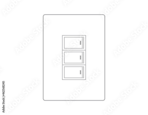 蛍光灯の電源スイッチ　ベクターイラスト