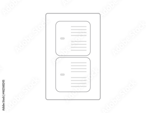 蛍光灯の電源スイッチ　ベクターイラスト