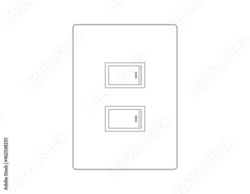 蛍光灯の電源スイッチ　ベクターイラスト