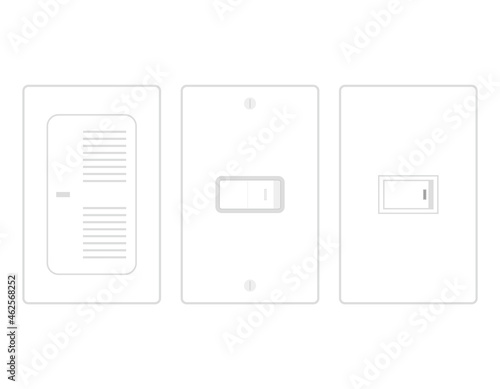 蛍光灯の電源スイッチ　ベクターイラスト