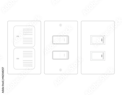 蛍光灯の電源スイッチ　ベクターイラスト
