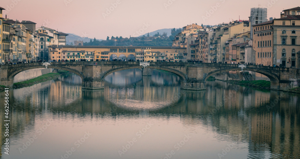 View of Florence in the evening