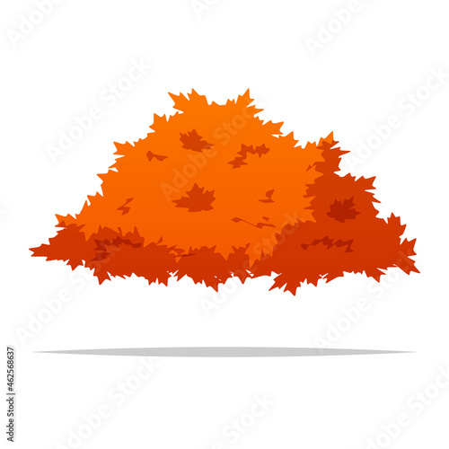 Pile of dry leaves vector isolated illustration