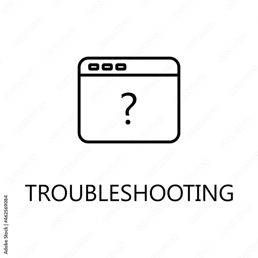 Troubleshooting icon. Trendy flat vector Troubleshooting icon on white background, vector illustration can be use for web and mobile