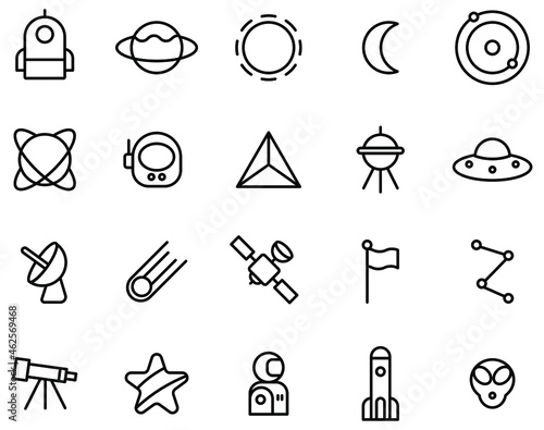 Galaxy minimal vector on white background.