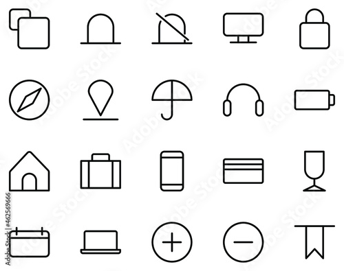 Minimal vector on white background.