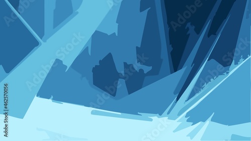 Abstract image with shades of blue. Simplified minimalism in contemporary art.