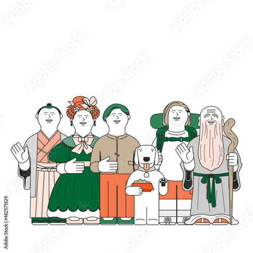 いろんな人と犬