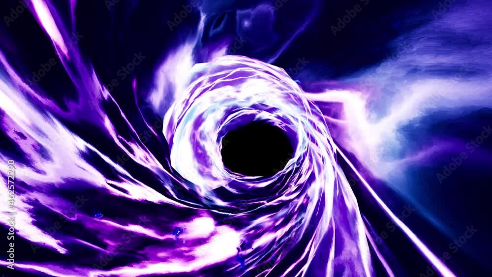 Rotation of the hollow vortex effect from the inside towards the camera ...