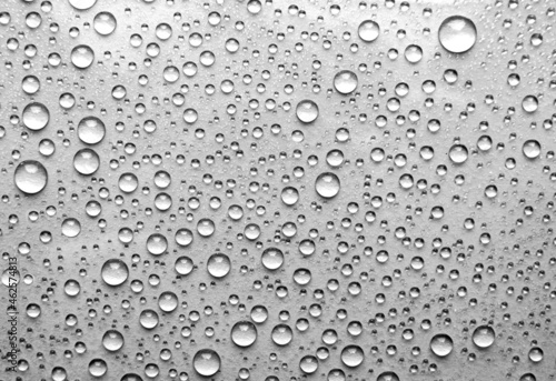 Wallpaper Mural Water drops on glass. Grey background with raindrops on glass Torontodigital.ca
