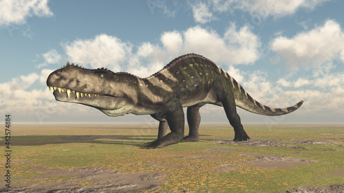 Archosaurier Prestosuchus in einer Landschaft © Michael Rosskothen