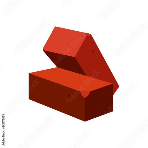 Red brick emoji vector illustration