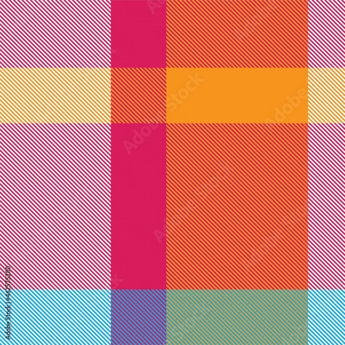 Rainbow Plaid Tartan Checkered Seamless Pattern