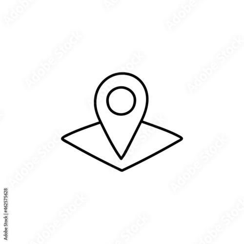 map marker, location marker icon in flat black line style, isolated on white Free Download map marker, location marker icon in flat black line style, isolated on white - GFXLoad