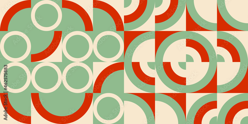 Modern vector abstract geometric background with circles, rectangles and squares in retro scandinavian style. Pastel colored simple shapes graphic pattern. Abstract mosaic artwork. Modern vector abstract geometric background with circles, rectangles and squares in retro scandinavian style. Pastel colored simple shapes graphic pattern. Abstract mosaic artwork.