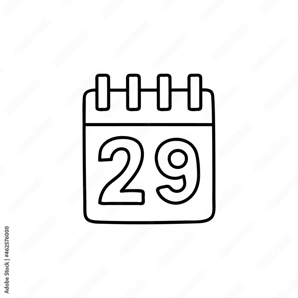 Calendar, schedule icon in flat black line style, isolated on white Calendar, schedule icon in flat black line style, isolated on white