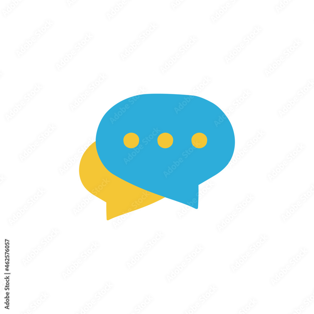 Chatting icon in color icon, isolated on white background Chatting icon in color icon, isolated on white background