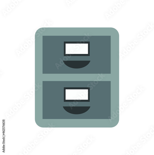 metal file Filing Cabinet vector emoji illustration