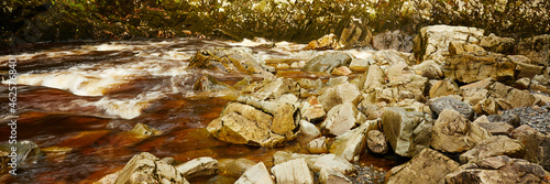 Rocky shore at Conwy Falls photo