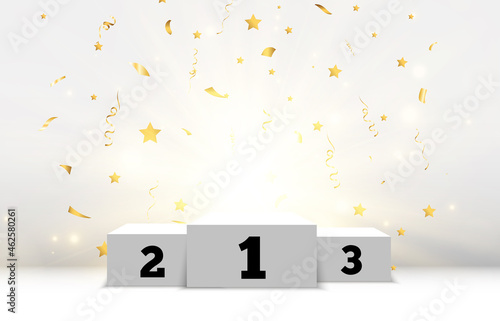 	
Vector illustration for award winners. Pedestal or platform for honoring prize winners.