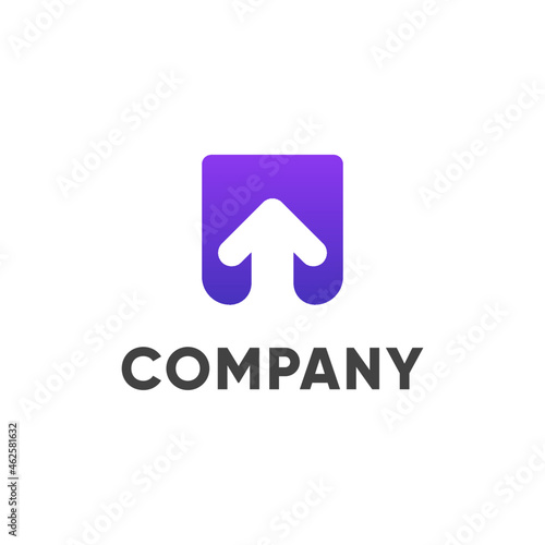 Arrow up logo and rectagnle