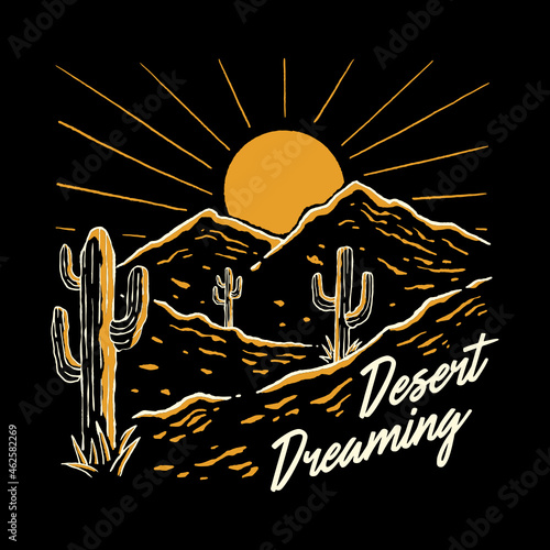 Desert dreaming illustration