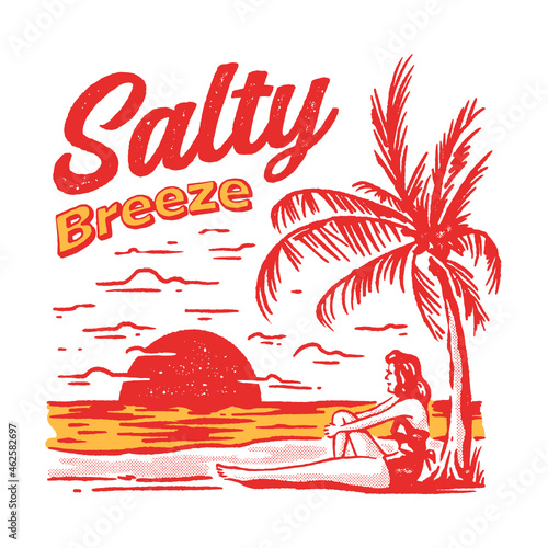 Holiday beach illustration