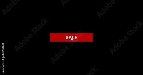 Black friday sale. Black friday buy button and fireworks. The concept of online shopping, mobile payments, financial transactions. Looping realistic animation with Alpha transparent background for