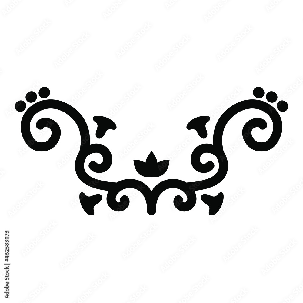 abstract floral element in oriental style abstract floral element in oriental style