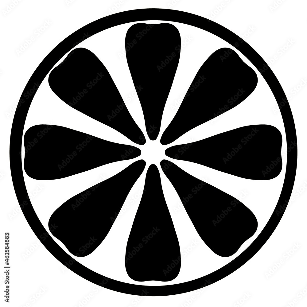 Doodle black lemon pattern on white background Doodle black lemon pattern on white background