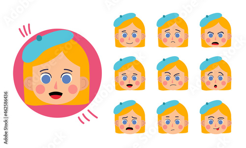 Artist. Human character for your scenes. Character ready for animation. Funny cartoon. The set for the character animation.