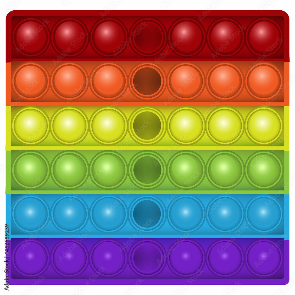 Toy antistress Pop it on a white background. Pop it game. Vector illustration Toy antistress Pop it on a white background. Pop it game. Vector illustration