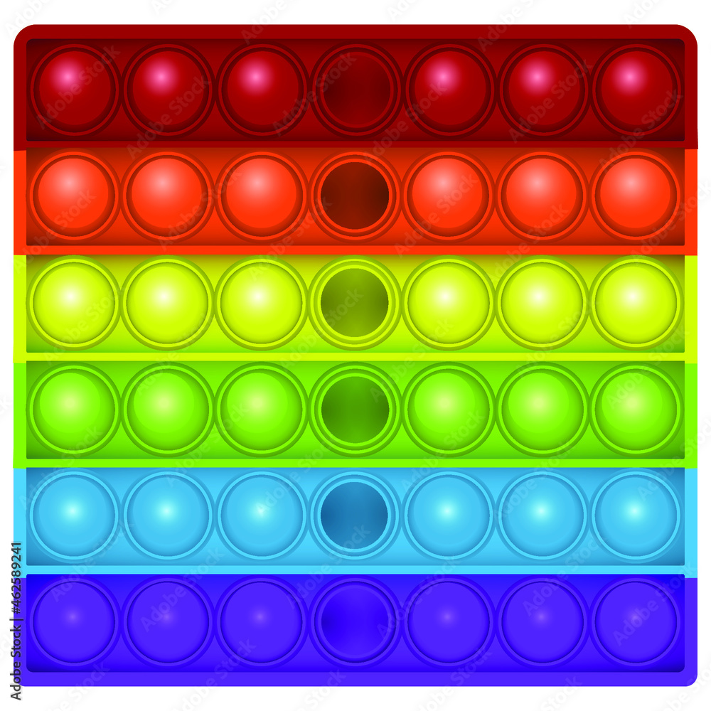 Toy antistress Pop it on a white background. Pop it game. Vector illustration Toy antistress Pop it on a white background. Pop it game. Vector illustration