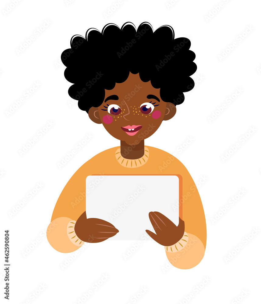 Happy child holding a blank billboard. Isolated portrait..Little girl holding blank poster campaigning and promoting Happy child holding a blank billboard. Isolated portrait..Little girl holding blank poster campaigning and promoting