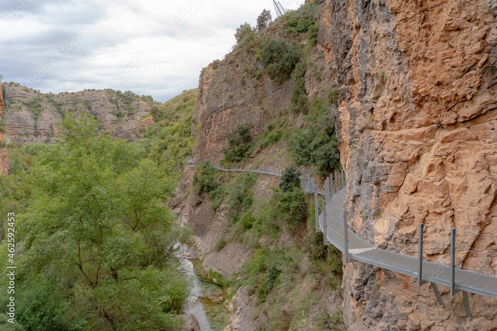 Iron walkways in Aragon, a beautiful path