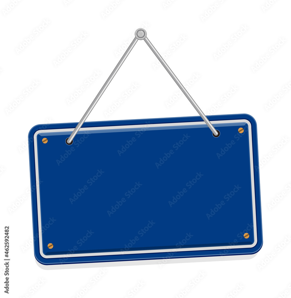 Hanging blank signboard vector illustration Hanging blank signboard vector illustration