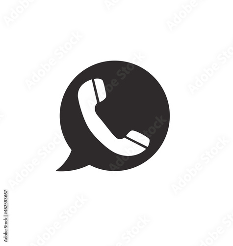 simple classic telephone hotline icon