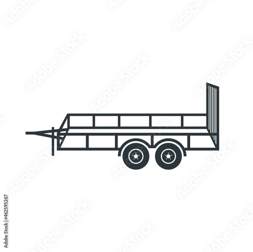 goods trailer illustration