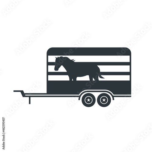 illustration of horse trailer