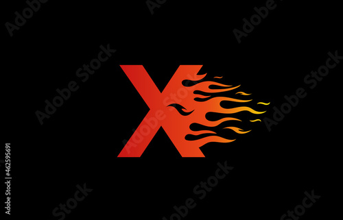 Free Download X letter fire logo design in a beautiful red and yellow gradient. Flame icon lettering concept vector illustration. - GFXLoad