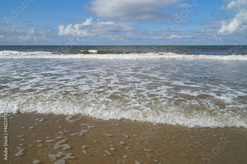 The picturesque coast of Baltrum Island in the North Sea in Germany 