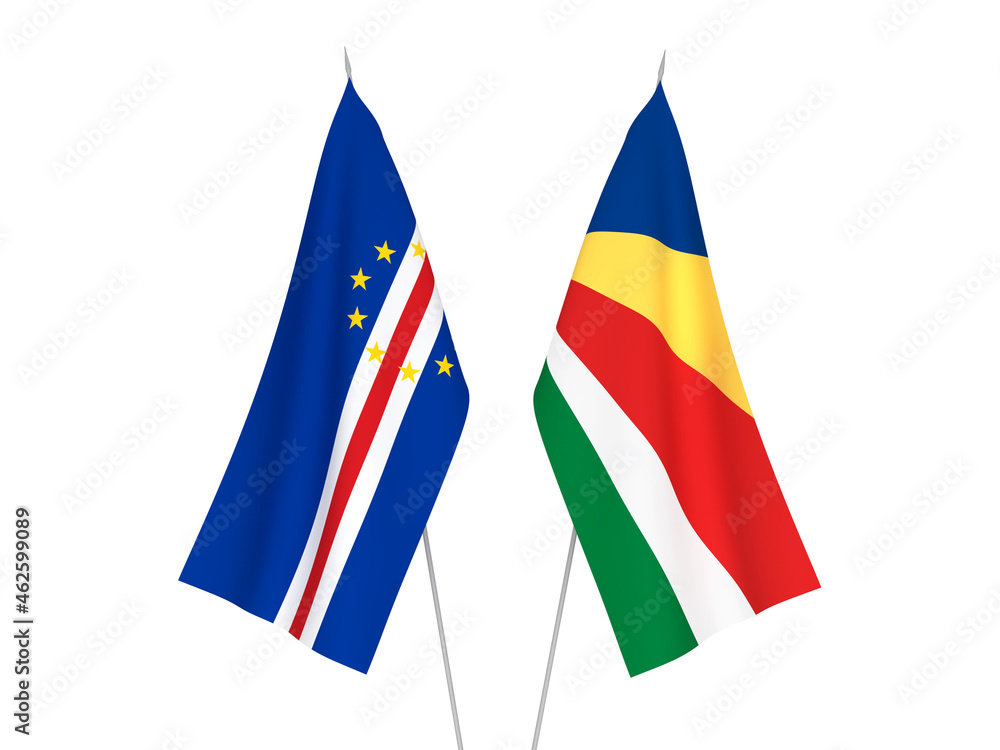 Seychelles and Republic of Cabo Verde flags