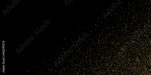 Gold Glitter Stars. Luxury Shiny Confetti.