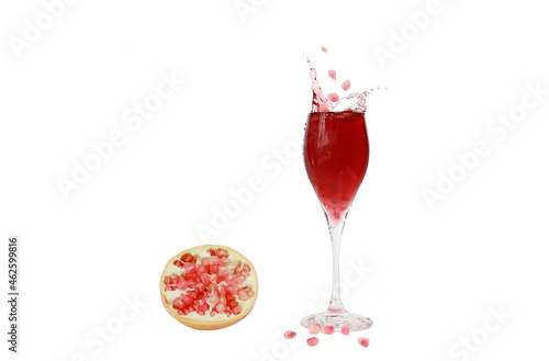 pomegranate juice and fruits